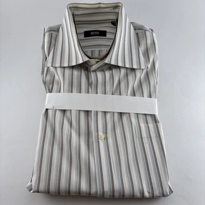 Hugo Boss Men's Multi-Color Stripe Dress Shirt Button Down Collar 16 1/2 34 - Image 1 of 2
