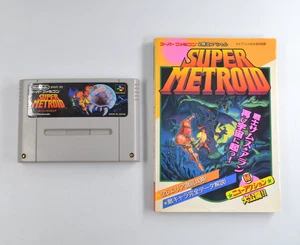 Super Metroid w/ Original Guide Book Nintendo Super Famicom SFC SNES NTSC-J - Picture 1 of 8
