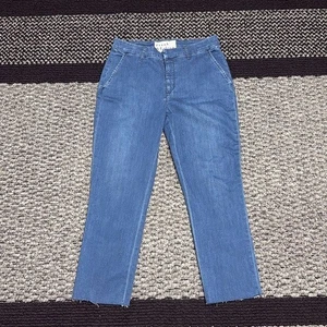 Frank & Eileen Wicklow Women’s Sz 10 Italian Performance Denim Cropped Preppy - Picture 1 of 5