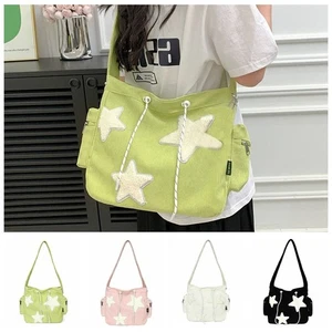 Large Capacity Star Corduroy Crossbody Bag Large Capacity Shoulder Bag Lady - Picture 1 of 12