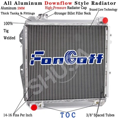 3 Row Aluminum Radiator For 1988-1995 Toyota Pickup 4Runner SR5/DLX 3.0L,V6 - Изображение 1 из 4