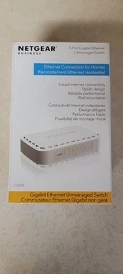 NETGEAR GS605NA 5 Port Gigabit Ethernet Unmanaged Switch - Image 1 of 3