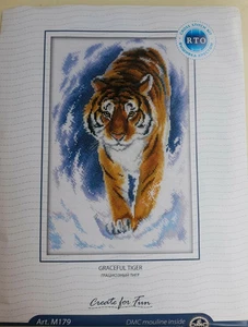 Counted Cross Stitch Kit by RTO - Graceful Tiger - Picture 1 of 3