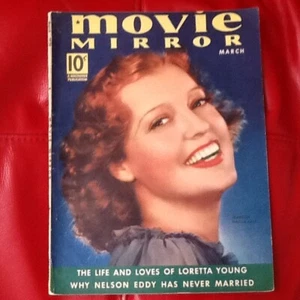 1938 Movie Mirror Errol Flynn Crawford Judy Garland Bette Loretta Gossip Films - Bild 1 von 11