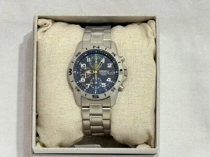 SEIKO Chronograph SND379P1 Blue Silver Men's Watch - Picture 1 of 24