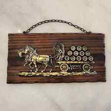 Vintage Retro Brown Wooden Farmhouse Decor 3D Wall Hanging Panel with Chain