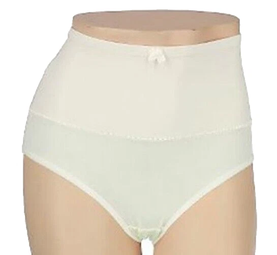 Carol Wior~Microfiber Belly Band Shapewear Brief~Medium~Ivory~A00107 - Image 1 of 1