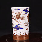 5.4'' China Qing Dynast Qianlong Mark Porcelain Colour Enamels Phoenix Brush Pot