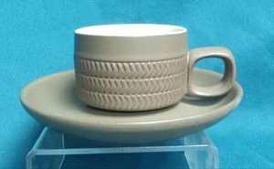 Denby Chevron Tea Cup and Saucer - 3 ring - Picture 1 of 5