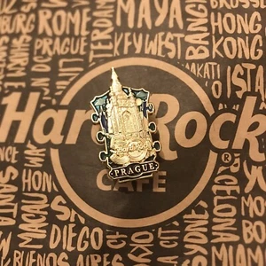 Hard Rock Cafe HRC PRAGUE PRAHA PRAG 50TH ANNIVERSARY GLOBAL HEAD STOCK PIN New - Bild 1 von 1