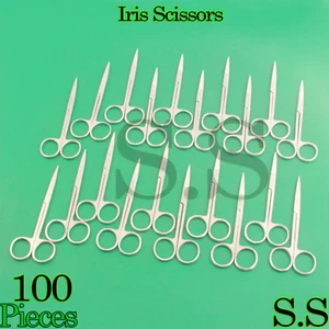 100 IRIS SCISSORS 4.5" STRAIGHT SURGICAL INSTRUMENTS - Picture 1 of 3
