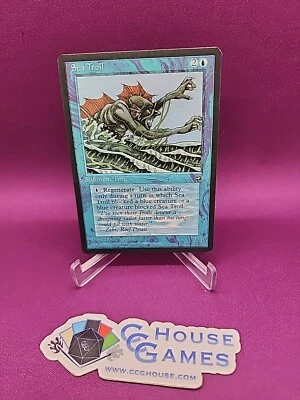 MTG Sea Troll Misprint Blue Ink Spill Saturation Homelands Magic *CCGHouse* - Image 1 of 4