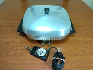Vintage Presto Electric Fry Pan Cook N Serve KC11-A Aluminum Lid MCM Submersible - Picture 1 of 23