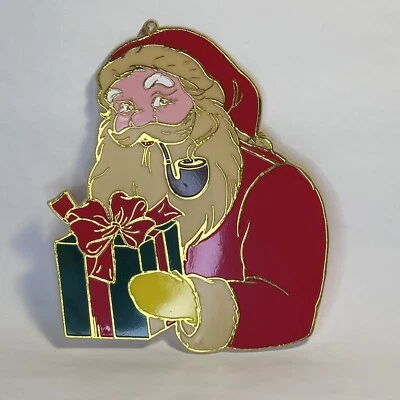 "Grande DE COLECCIÓN SANTA CLAUS CON PIPA Navidad Atrapasol Plástico Decoración Ventana 7.75""" Foto 1 de 4
