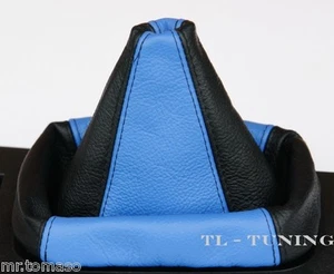 Manicotto cambio adatto per VW Polo 3 anno 94-01 6n pelle blu-nero - Foto 1 di 1