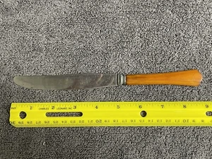 Vintage Butterscotch Bakelite Catalin Knife Washington Forge - Imagen 1 de 6
