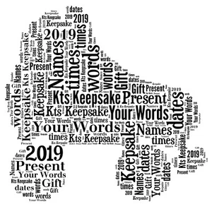 Wortkunst Bild personalisiert Geschenk Andenken Rollschuh Geburtstag - Bild 1 von 2