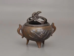 Kleines antikes Potpourri / Räuchergefäß aus Bronze - Bild 1 von 3