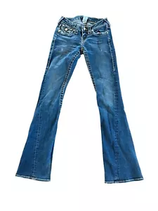 True Religion Womens Bootcut Denim Jeans 25 Blue Cotton Elastane Made In USA - Picture 1 of 8