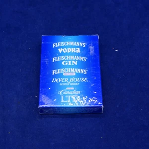 VINTAGE FLEISCHMANN'S VODKA POKER SIZE PLAYING CARDS SEALED - Picture 1 of 5