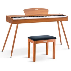 ๐น Donner DDP-80 Digital Piano Keyboard 88 Key With Bench Cover | Sound Upgraded - Picture 1 of 16