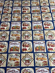 2001 CAMPBELL'S SOUP PRESERVE LABELS CONCORD QUILT COTTON FABRIC 3 AVAILABLE 6x6 - Picture 1 of 8