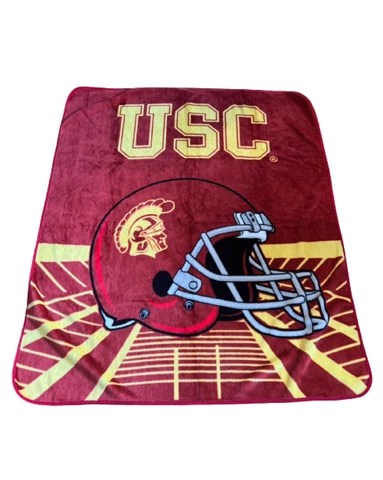 USC Trojans 50" x 60" Throw Blanket NCAA Football Helmet Northwest Company USA Cover