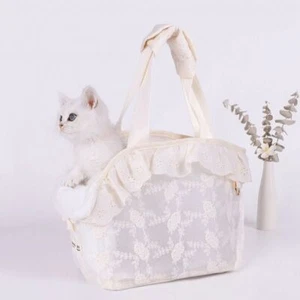 Multi-function Puppy Carrying Bag Lace Mesh Cat Handbag Chihuahua - Picture 1 of 15
