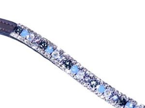 FSS Cristal Bling Cinta BRILLANTE Ópalo Zafiro Claro Azul GRIS OSCURO Plata NUEVA - Imagen 1 de 1