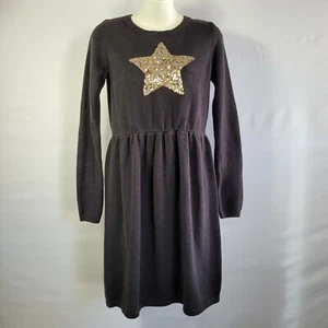 NWT Gymboree Girls Black Sweater Dress Knit With Sequins 100%Cotton Size XL (14) - Picture 1 of 7