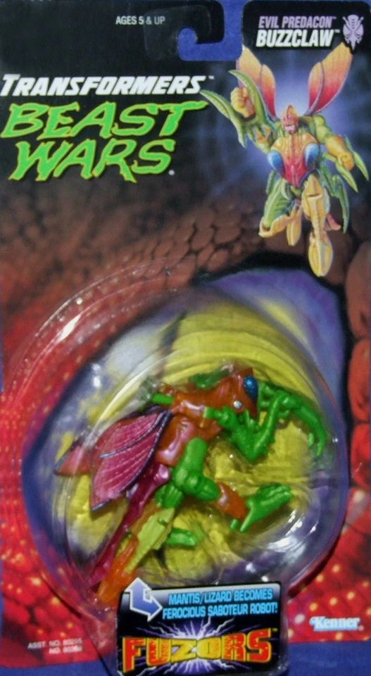 Transformers Beast Wars Evil Predacon Fuzors BUZZCLAW New 1998 Factory Sealed - Image 1 of 1