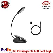 USB Rechargeable LED Book Light - Flexible Clip-On Reading Lamp for Book Lovers