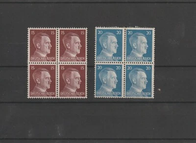 🇩🇪 GERMANY DEUTSCHE REICH 1941 Adolf Hitler 15+20 Blocks 4 MNH - Image 1 of 4