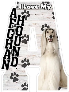 Imán de nevera I Love My Afghan Hound - Imagen 1 de 1