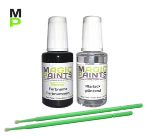 Paint Set Suitable for Renault, Color Number: 676 Perlmuttschwarz+Clear Varnish - Picture 1 of 2