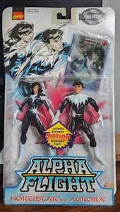 1999 Toy Biz Alpha Flight Aurora and Northstar Action Figure Marvel NEW - Picture 1 of 2