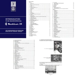 Betriebsanleitung Kleintransporter Multicar M24 Bedienungsanleitung - Bild 1 von 1
