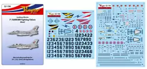 Vingtor Decalcomanie VTH32-156 1:32 Lockheed Martin F-16AM/BM Fighting Falcon, RNoAF - Foto 1 di 1