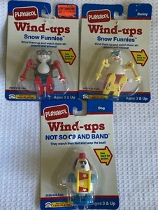 3 Vtge Playskool wind-ups NOS 2 Snow Funnies 1 Not So Grand Band 1990 - Picture 1 of 6