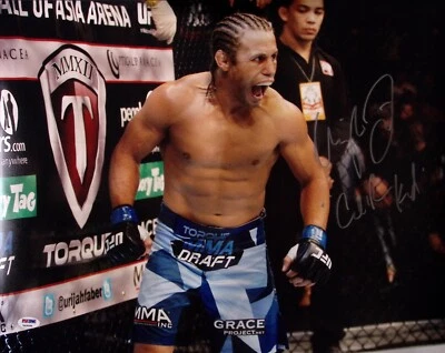 Фотография с автографом Урайи Фабера 16x20 сертификат подлинности PSA/DNA UFC WEC 26 169 149 - Изображение 1 из 4