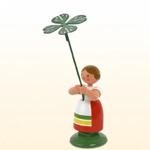 WEHA Blumenkind Wiesenblumenmädchen mit Glücksklee ca. 11cm, 1034 Fachhändler - Bild 1 von 3