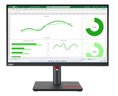 Lenovo ThinkVision P24q-30 WQHD IPS 60Hz  Monitor | 63B4GAR6US | BRAND NEW - Image 1 of 4