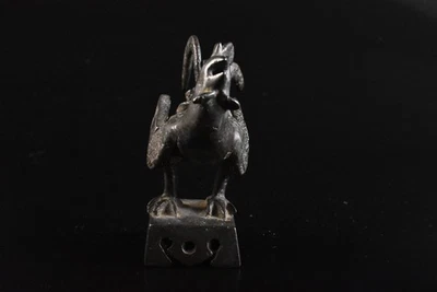 S3234: Antigua olla de agua japonesa de cobre en forma de pájaro Suiteki herramienta de caligrafía Foto 1 de 4