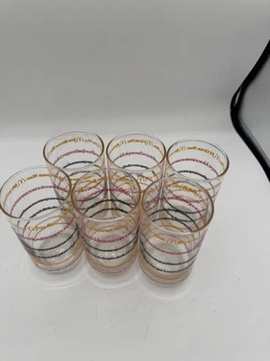 McDonald’s 1970’s Big Mac Ingredients (6) Glasses In 5 Languages Excellent! VTG - Image 1 of 4