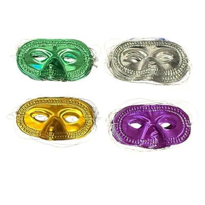 60 Máscaras Mardi Gras - Mascarada Metálica Media Fiesta Máscaras - Ideal para Mardi Foto 1 de 3