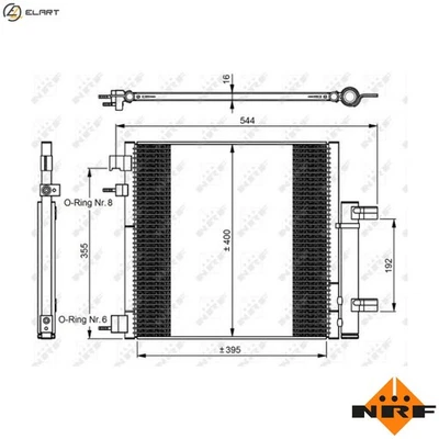 CONDENSER AIR CONDITIONING 350048 FOR CHEVROLET LMT 1.0L LMU 1.2L 4cyl SPARK - Image 1 of 4