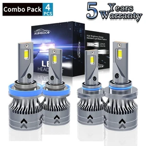 For Toyota Prius Plug-In 2012-2015 Combo 4x LED Headlight Kit Bulbs Super Bright - Picture 1 of 11