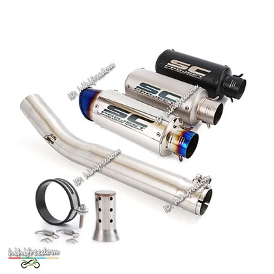 Silenciador de puntas de escape para Suzuki GSXR1000 2005 2006 deslizamiento en tubo medio sistema de 51 mm Foto 1 de 4