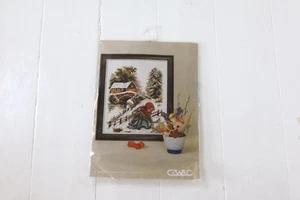 Winter Snow Scene Cross Stitch Embroidery Kit - Picture 1 of 5