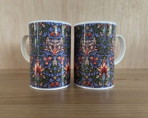 DUNOON Snakeshead Pattern William Morris Fine Bone China Mug Set Of 2 Cups - Picture 1 of 7